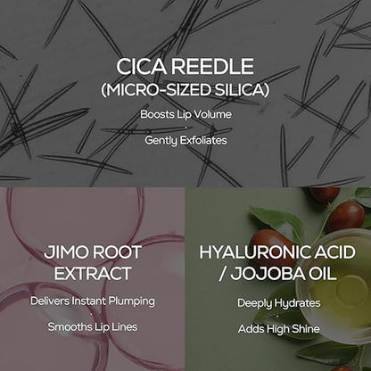 Reedle Shot Lip Plumper, Hydrating & Volumizing Clear Lip Gloss, Microneedling Effect & Hyaluronic Acid for Fuller, Smoother Lips, 0.15 Oz (4.3 G) (Beginner)